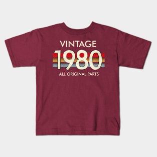 Vintage 1980 All Original Parts Kids T-Shirt